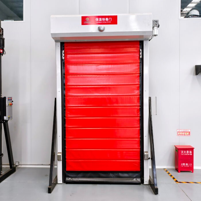 Insulated fast rolling door