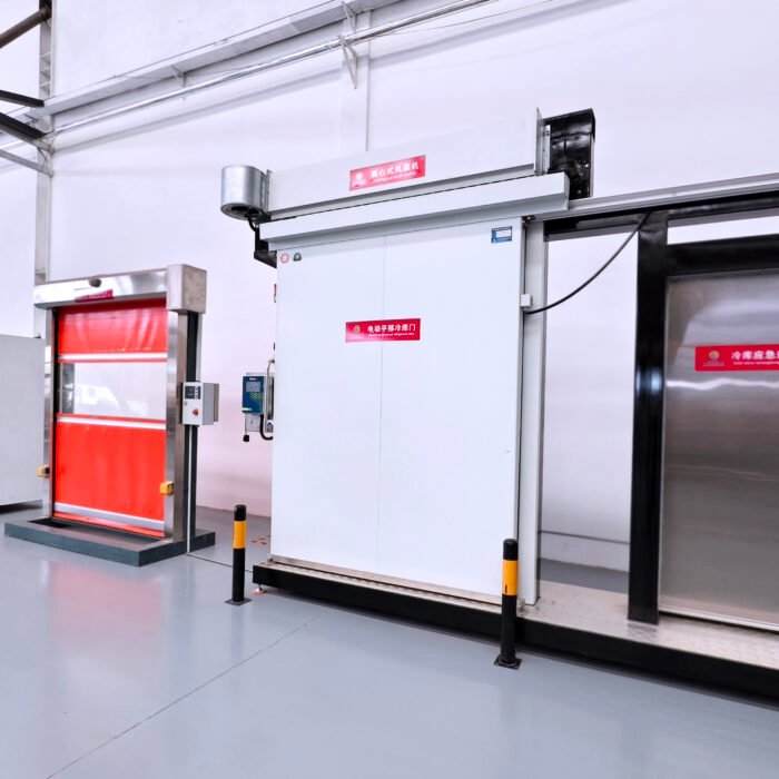 Electric sliding cold storage door